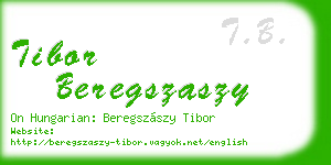 tibor beregszaszy business card