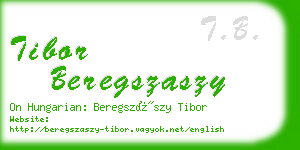 tibor beregszaszy business card